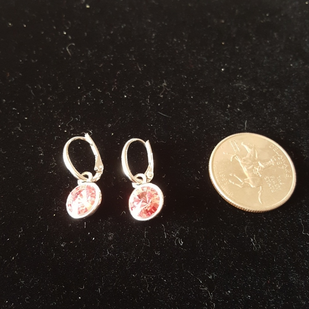 Pink crystal earrings